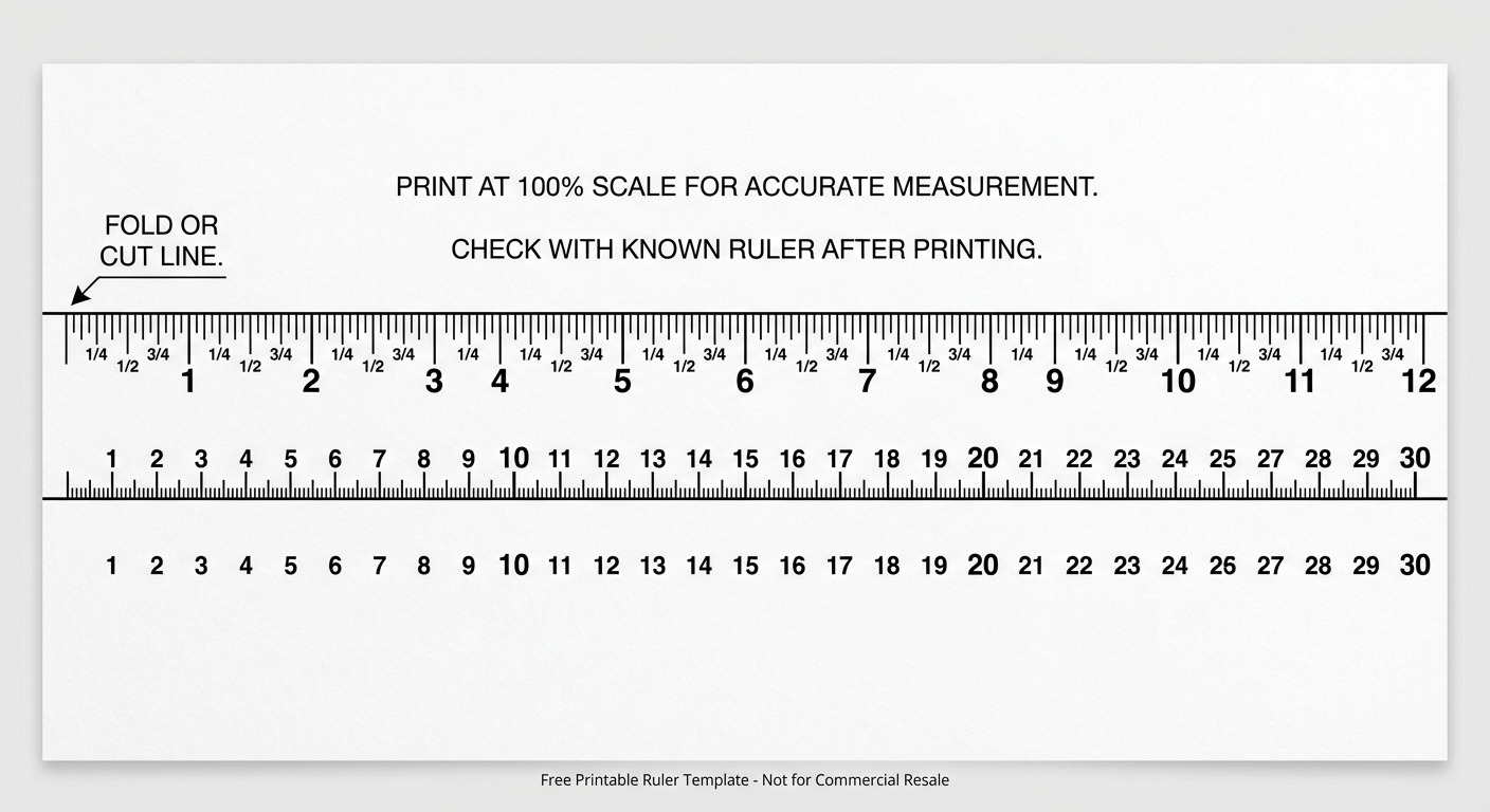 Printable Ruler Blog With Downloadable Ruler Template: No More Squinting at That Bent Tape Measure