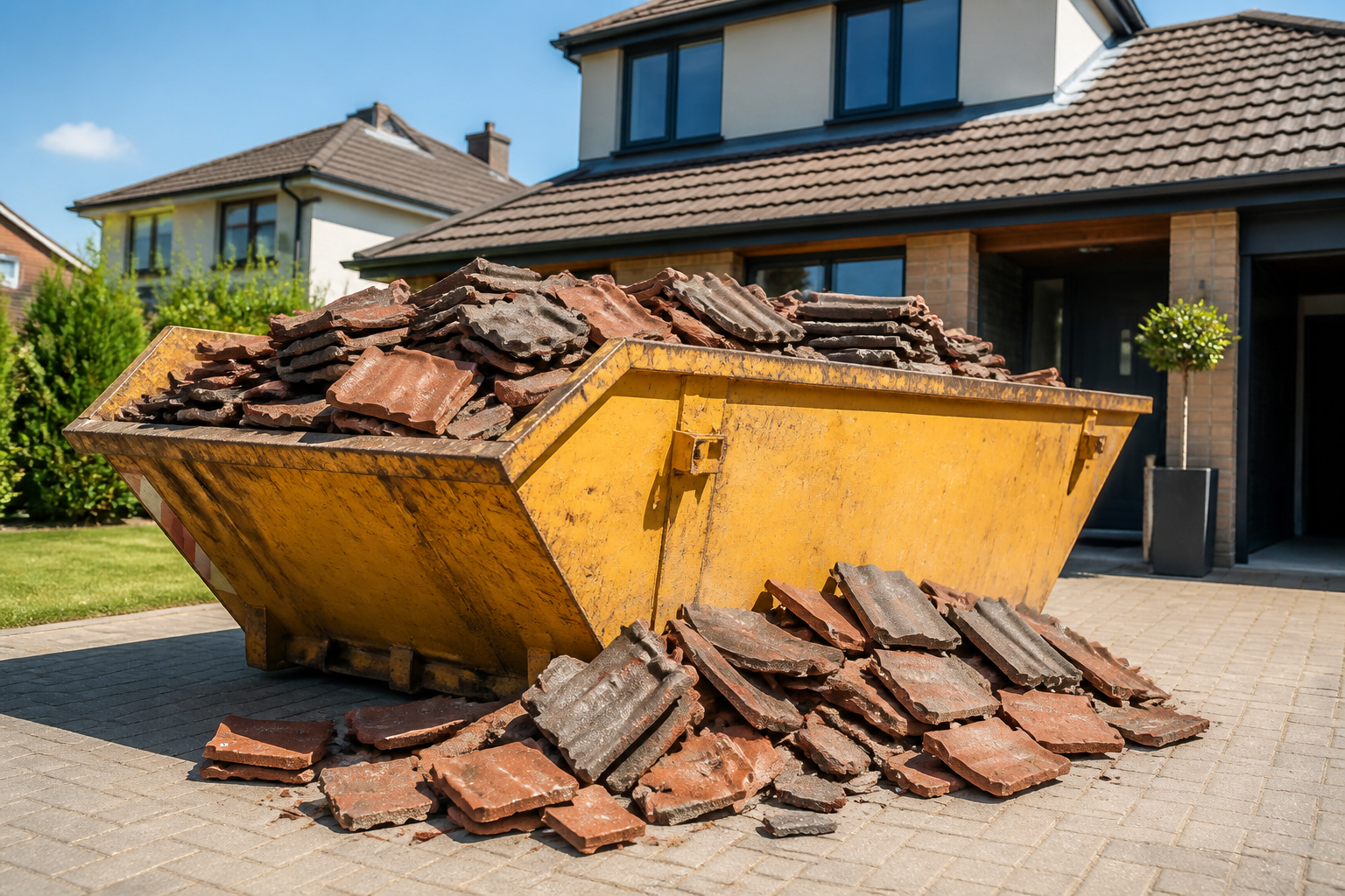 Skip Size for Roof Tiles Disposal: Don’t End Up Buried Under Your Own Broken Tiles